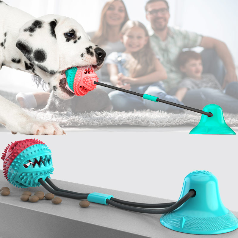 Dog Rope Toy Aggressive Chewers - ของเล่นสำหรับสุนัขที่ชอบกัดแทะ ของเล่นแบบมีถ้วยดูด ของเล่นเชือกกัดแทะ ของเล่นเสริมพัฒนาการสุนัข ของเล่นบอลใส่ขนม
