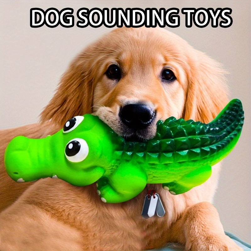 Indestructible Dog Chew Toy - ของเล่นยางลาเท็กซ์ทนทานสำหรับสุนัขที่ชอบกัดแรง รูปทรงฉลาม มีเสียงบีบดัง ช่วยทำความสะอาดฟัน ของเล่นสำหรับลูกสุนัขช่วงหย่านม