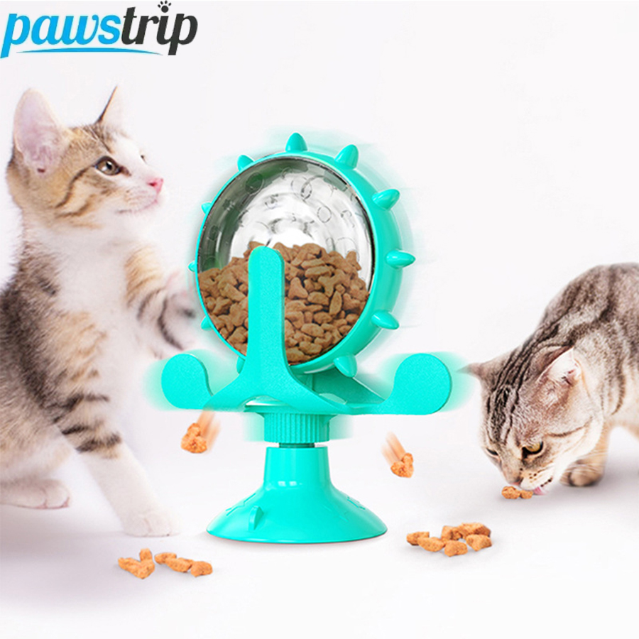 Rubber Treat Dispensing Dog Toy - ของเล่นสัตว์เลี้ยงแบบป้อนอาหารช้าสำหรับสุนัขและแมวขนาดเล็ก ของเล่นแบบมีช่องใส่ขนมสำหรับแมว ของเล่นหมุนได้สำหรับลูกสุนัข ตัวจ่ายขนมสัตว์เลี้ยง อุปกรณ์สำหรับสัตว์เลี้ยง