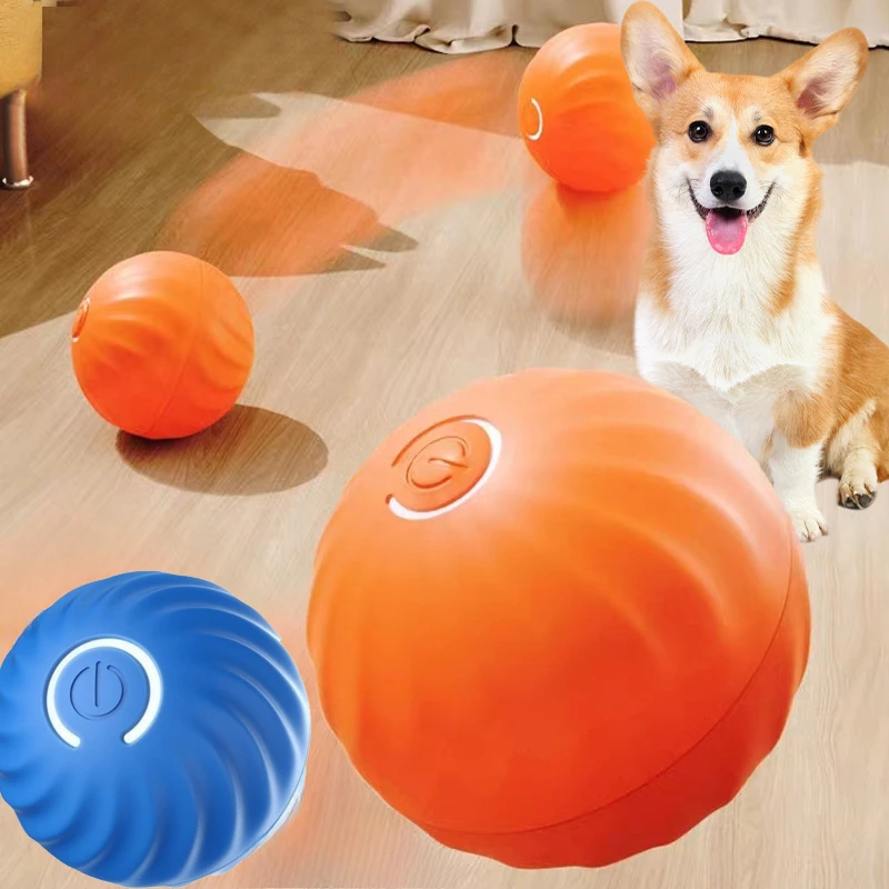 Automatic Moving Dog Ball - @1G-ลูกบอลของเล่นสัตว์เลี้ยง ลูกบอลของเล่นสุนัขเคลื่อนที่อัตโนมัติ ลูกบอลของเล่นสุนัขอัจฉริยะ ใช้พลังงาน USB กระโดด