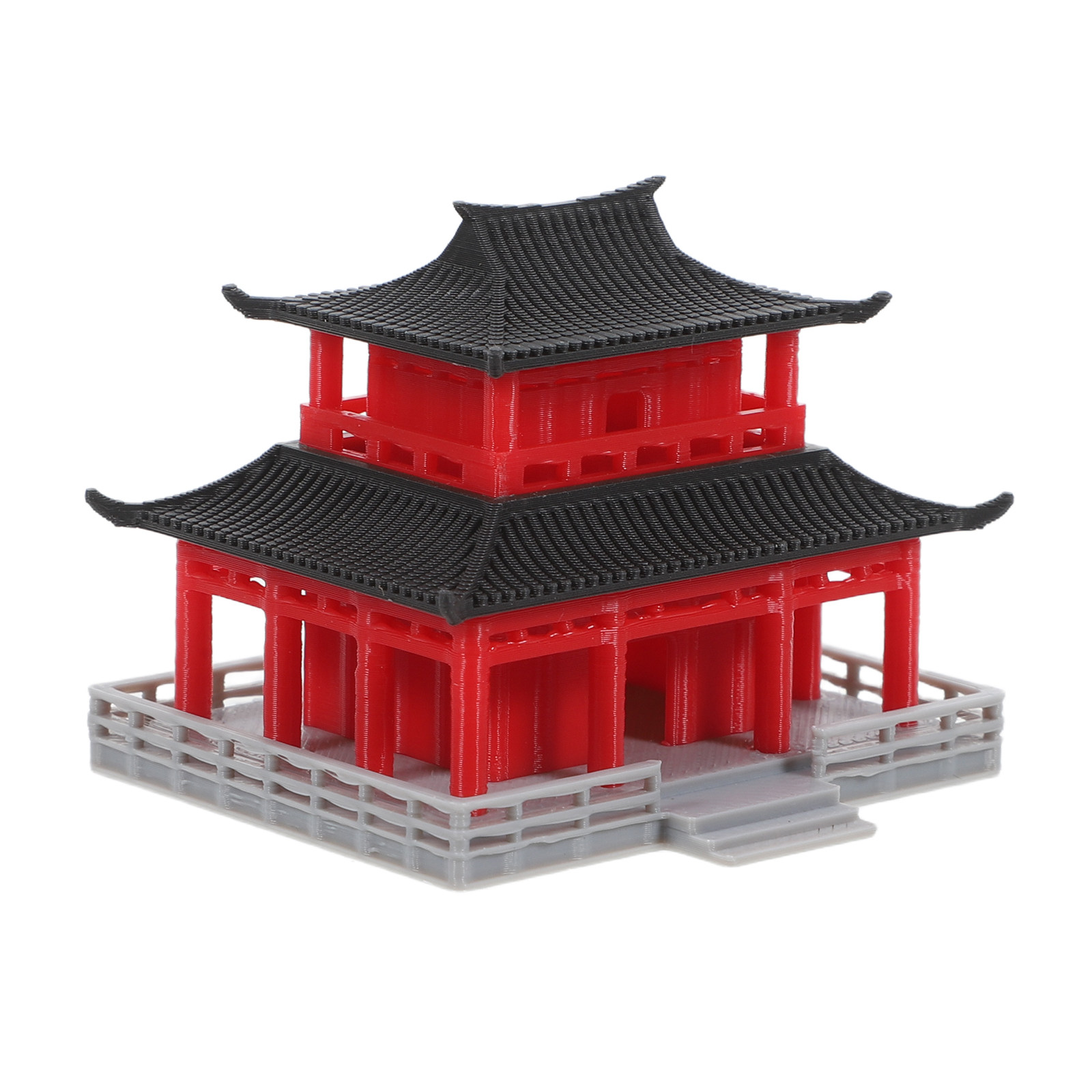 ศาลาจีนโบราณสีดำแดง ของตกแต่งต - Aquarium บทวิจารณ์และราคา
