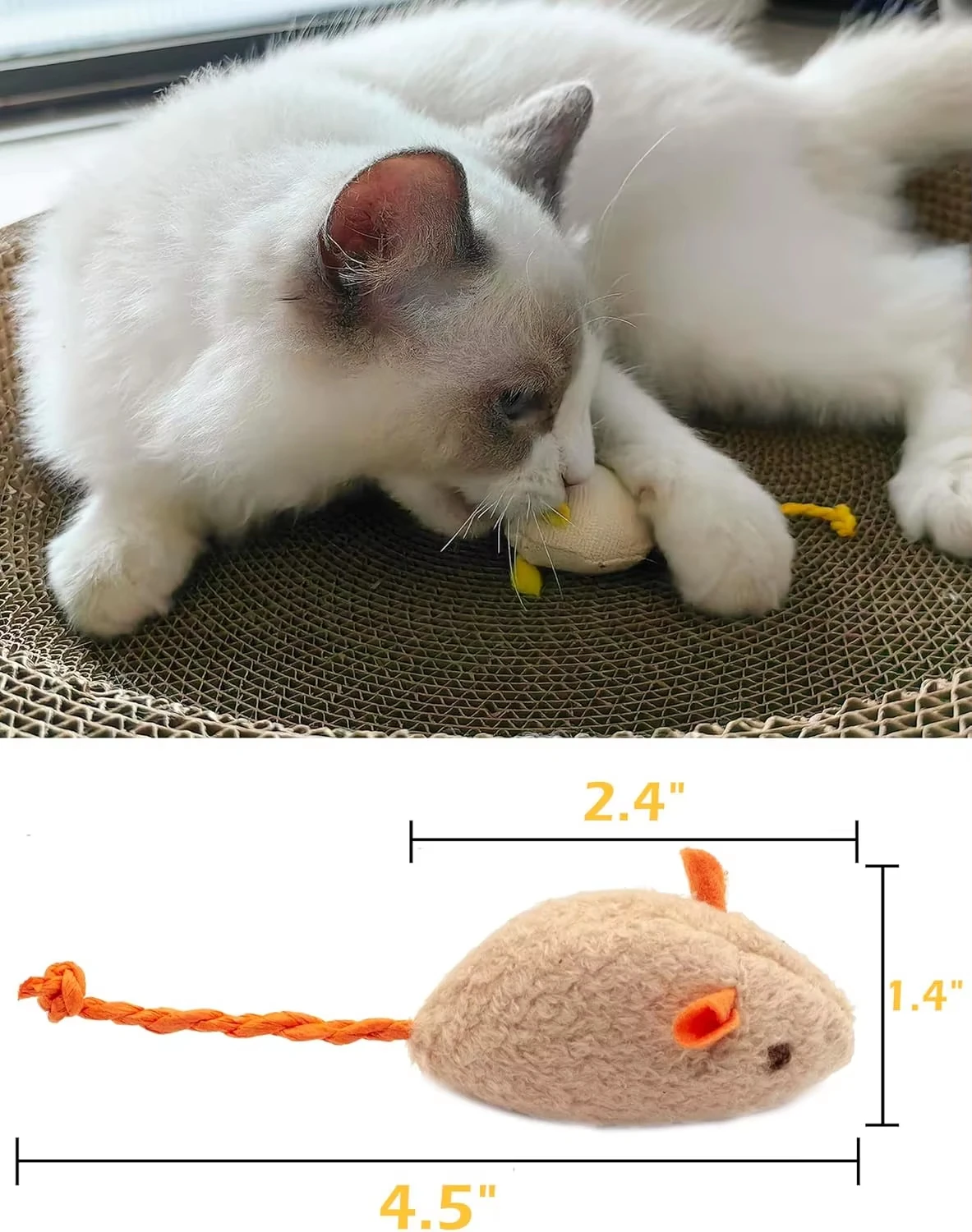 ของเล่นแมวแบบมีเสียง 5 ชิ้น พร - Catnip Interactive Plush Mouse บทวิจารณ์และราคา