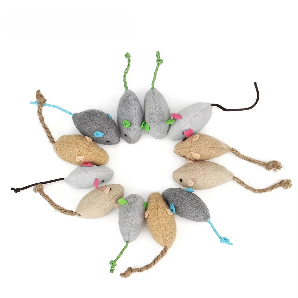 ของเล่นแมวแบบมีเสียง 5 ชิ้น พร - Catnip Interactive Plush Mouse บทวิจารณ์และราคา