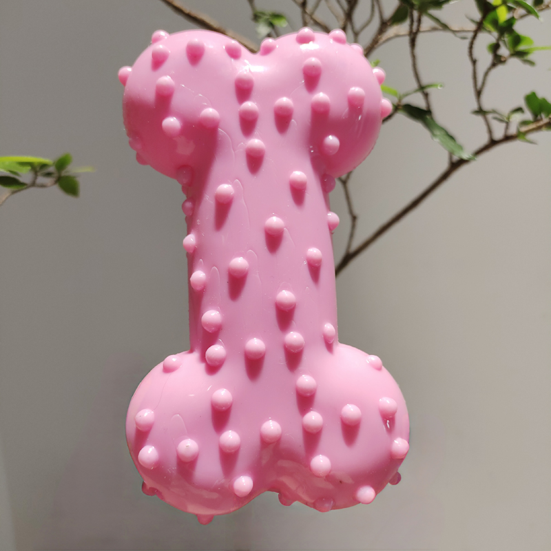 ของเล่นสุนัข ยาง ทำเสียงได้ ขอ - Teeth Cleaning Dog Chew Bone บทวิจารณ์และราคา