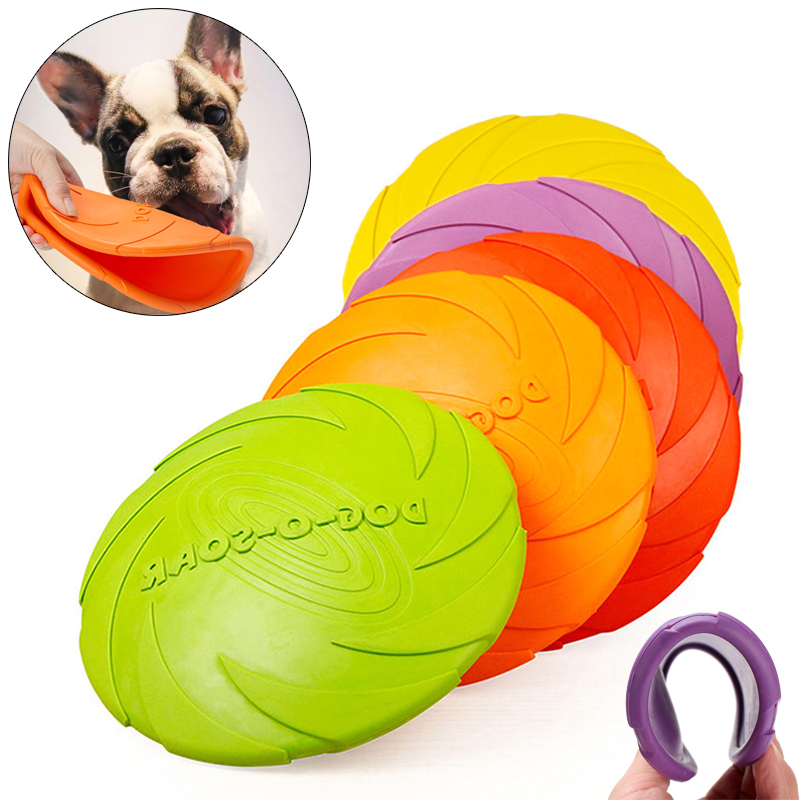 ของเล่นฝึกสุนัข TPR จานร่อน ขอ - Flying Disc Dog Training Toy บทวิจารณ์และราคา